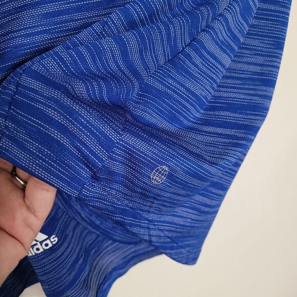 Adidas Golf Polo Shirt Women's Medium Blue Heathered Stretch Athletic - Picture 6 of 6